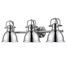  3602-BA3 CH-CH - Duncan 3 Light Bath Vanity in Chrome with a Chrome Shade